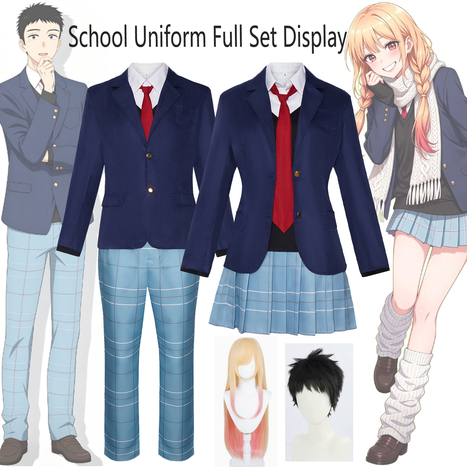 Kitagawa Anime Cosplay - Setelan kostum lengkap My Dress-Up Darling