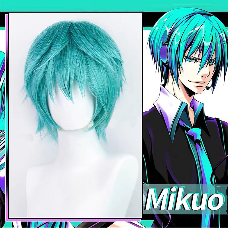 Anime Cosplay Blue Hair - Wig Cosplay Mikuo Anime Miku Aksesori