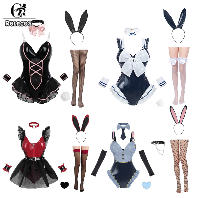 ROLECOS Kostum Cosplay Kelinci - Anime Cosplay Jumpsuit ulasan dan harga